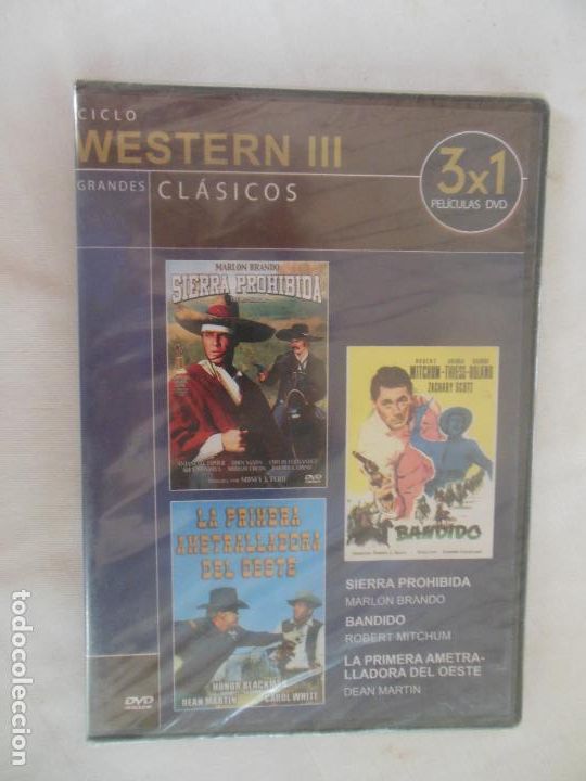 Cinema: SIERRA PROHIBIDA - BANDIDO- LA PRIMERA AMETRALLADORA - 3 PELI EN UN DVD PRECINTADO