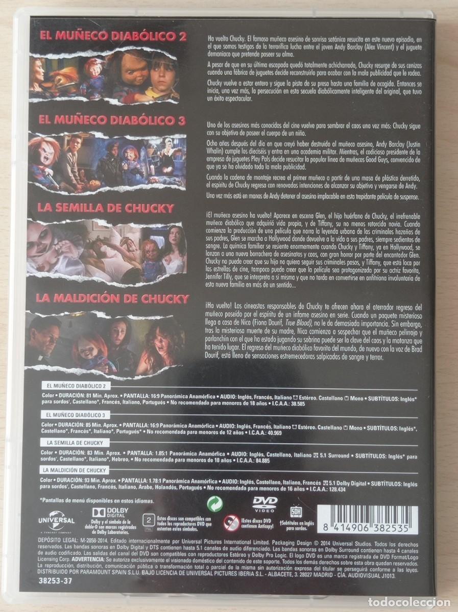 pack chucky 4 peliculas (muñeco diabolico 2 y 3 - Compra venta en  todocoleccion