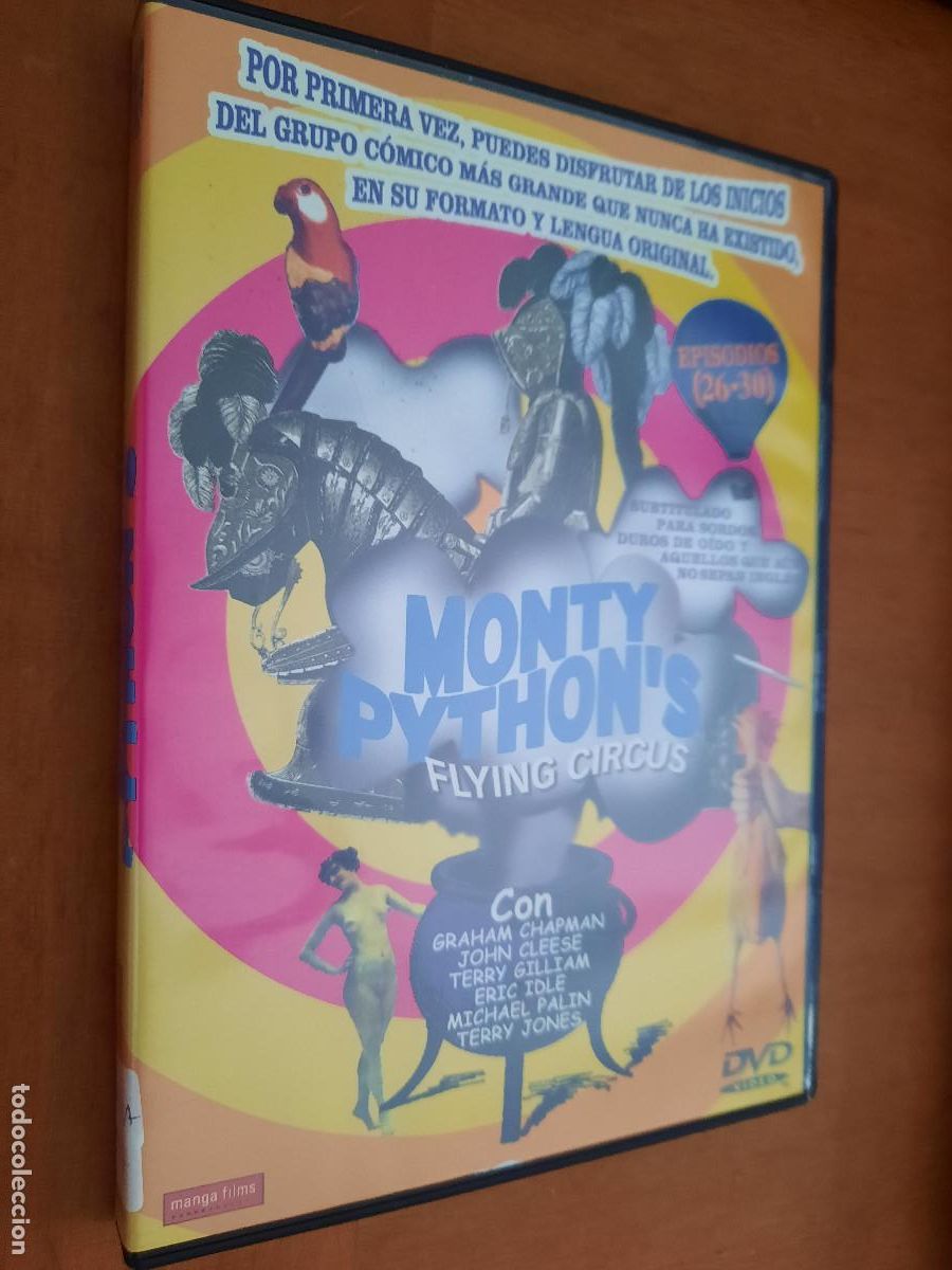 Cinema: MONTY PYTHON&acute;S. FLYING CIRCUS. EPISODIOS 26-30. DVD EN BUEN ESTADO. CAR&Aacute;TULA CON PEGATINA