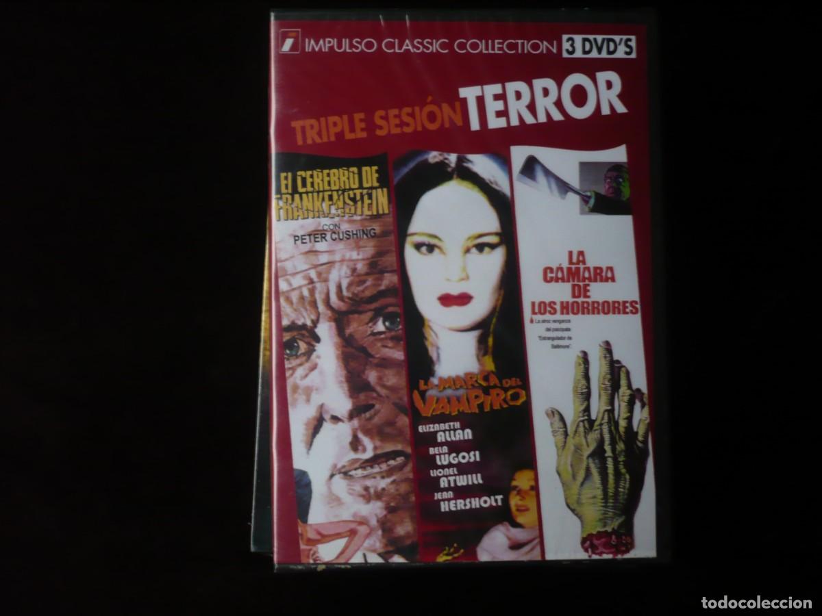 Cine: la camara de los horrores + la marca del vampiro + el cerebro de frankenstein - dvd nuevo precintado