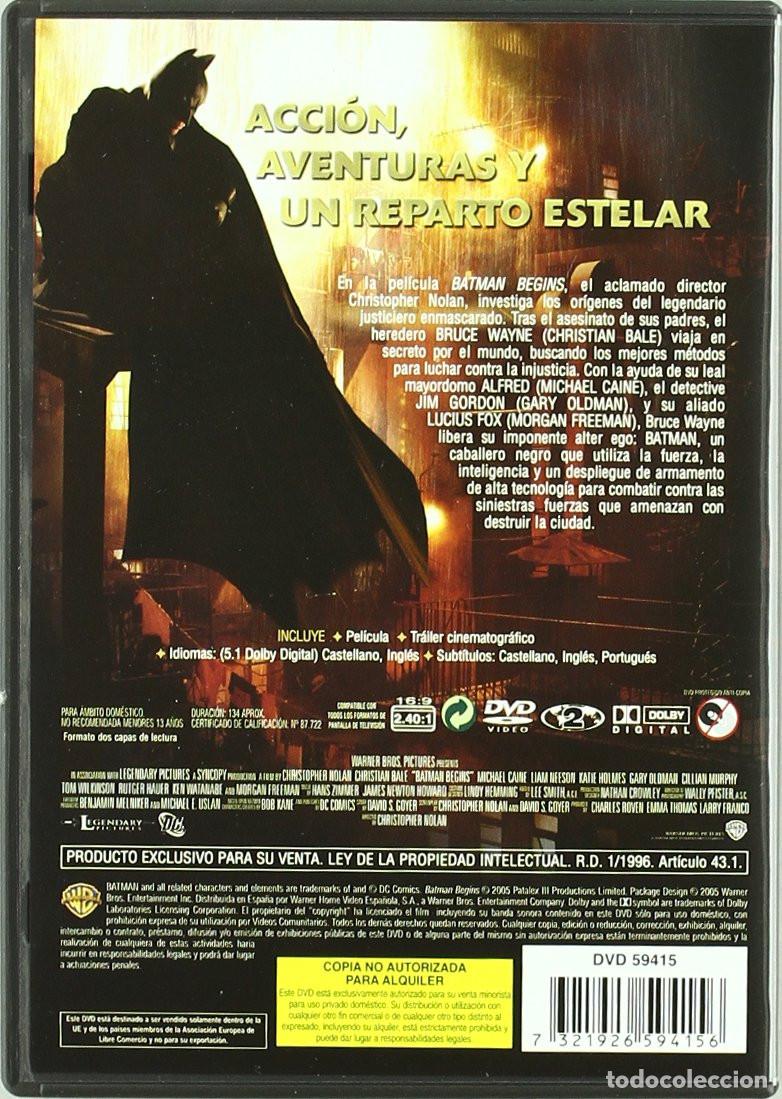 batman begins (christian bale) - dvd nuevo y pr - Compra venta en  todocoleccion