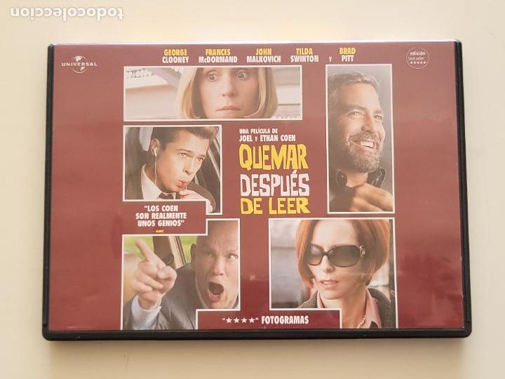 Cin&eacute;ma: DVD QUEMAR DESPU&Eacute;S DE LEER - JOEL Y ETHAN COEN - BURN AFTER READING