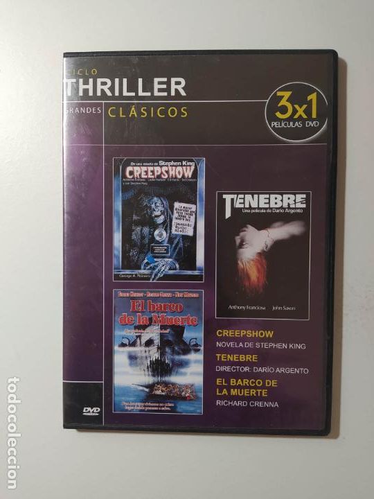 Cinema: CICLO THRILLER GRANDES CL&Aacute;SICOS. CREPSHOW. TENEBRE. EL BARCO DE LA MUERTE. DVD. TDKV10D