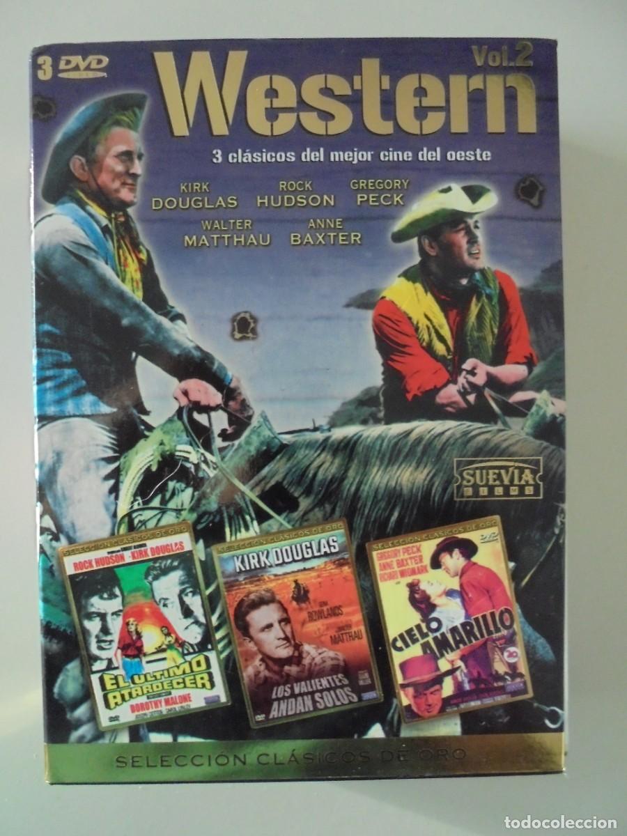 Cinema: WESTERN VOL. 2. 3 CLASICOS DEL MEJOR CINE DEL OESTE. ESTUCHE CON 3 DVD'S CON 3 PELICULAS MEMORABLES