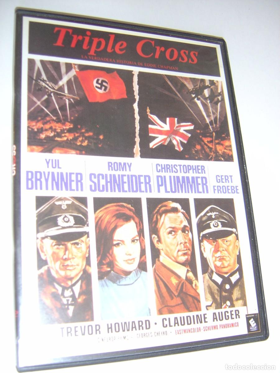 Cine: dvd triple cross. yul brinner. romy schneider. 117 min caja fina (buen estado)