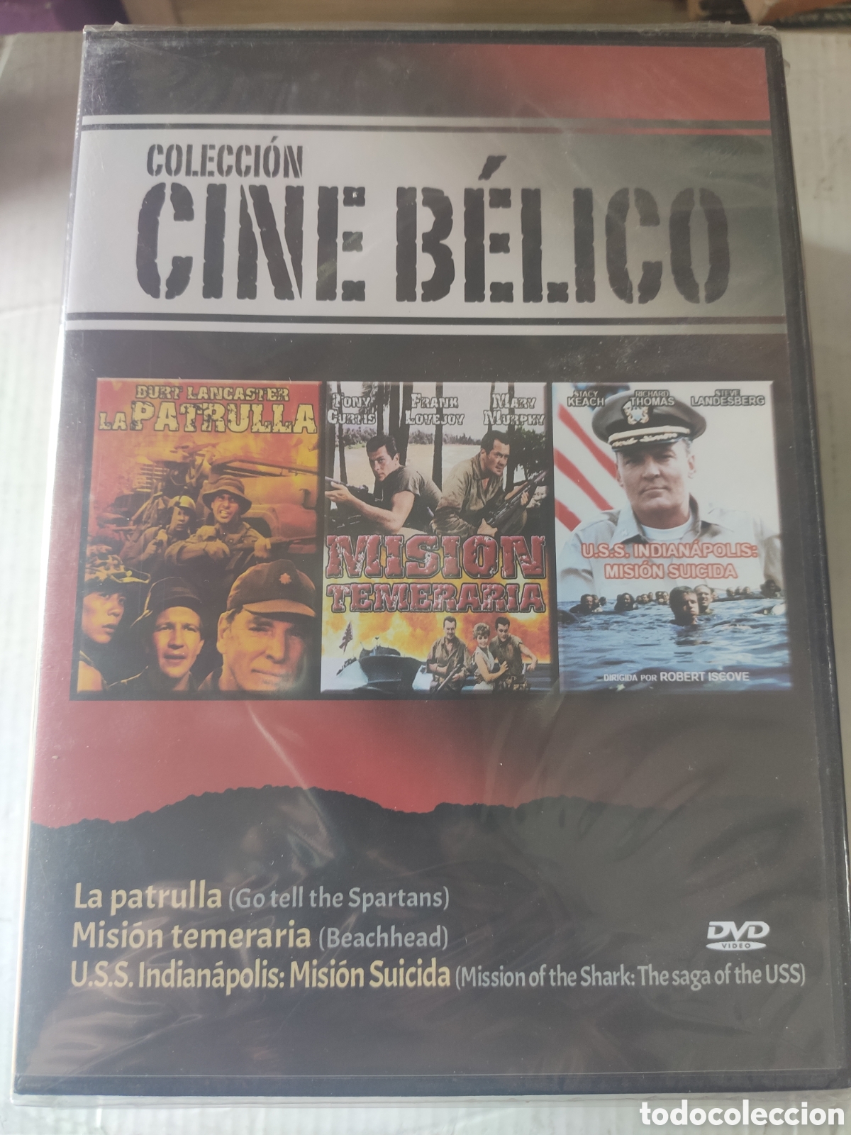 Cine: DVD CINE BELICO. LA PATRULLA. MISION TEMERARIA. U.S.S. INDIANAPOLIS MISION SUICIDA SLIM NUEVO PRECIN