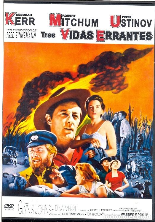 Cine: TRES VIDAS ERRANTES dvd(FRED ZINNEMANN +MITCHUM+USTINOV) NOMINADA A 5 OSCARS INCL MEJOR PELICULA