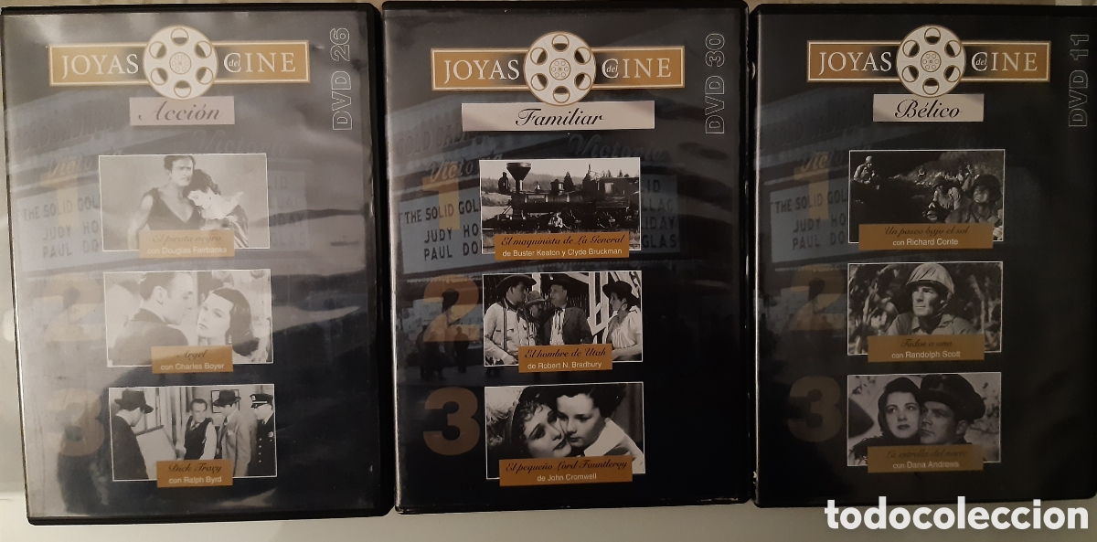 Cine: Lote de 3 DVD colecci&oacute;n Joyas del Cine 11, 26, 30