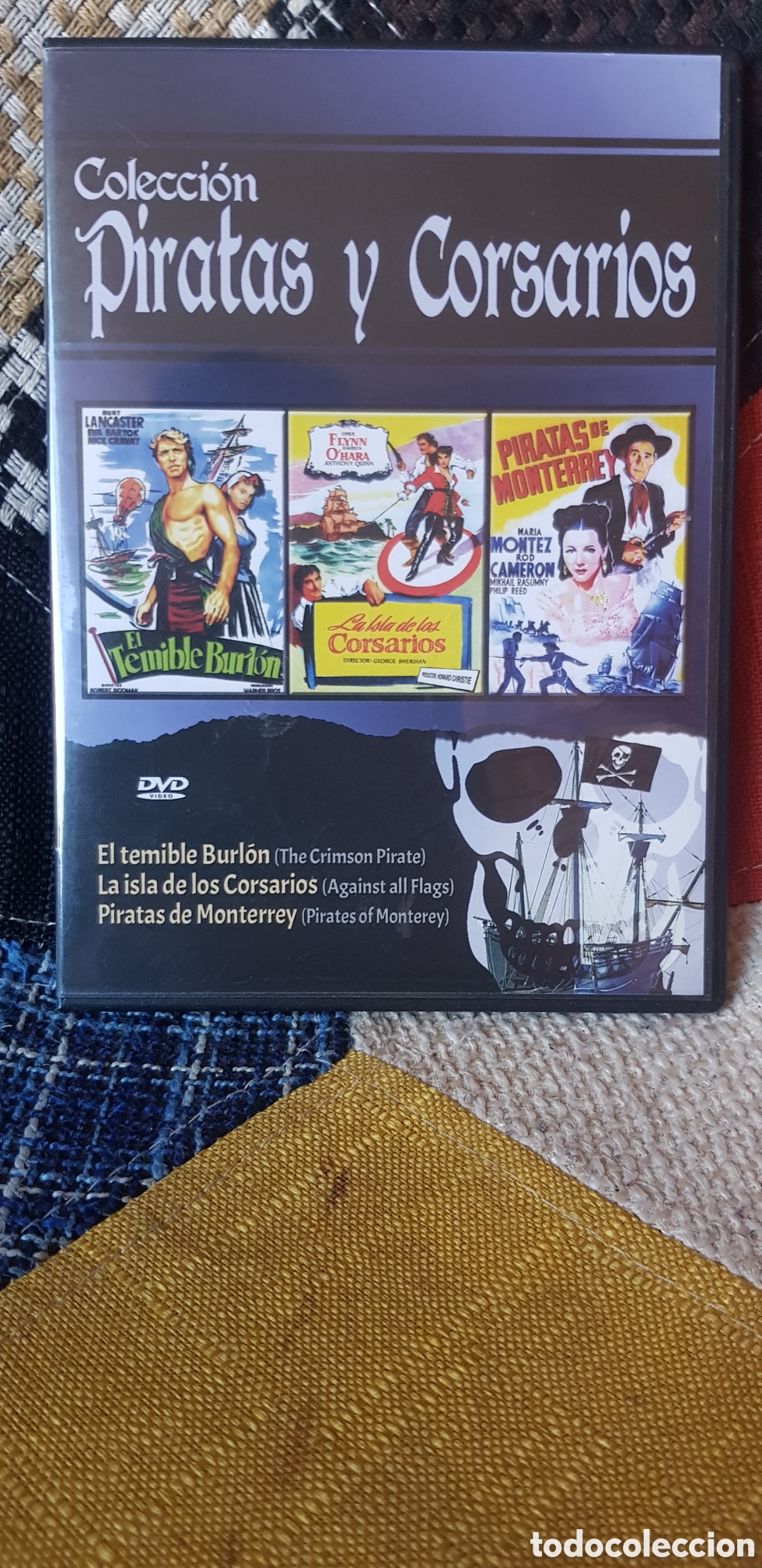 Cine: Dvd EL TEMIBLE BURL&Oacute;N/LA ISLA DE LOS CORSARIOS/PIRATAS DE MONTERREY (C1)