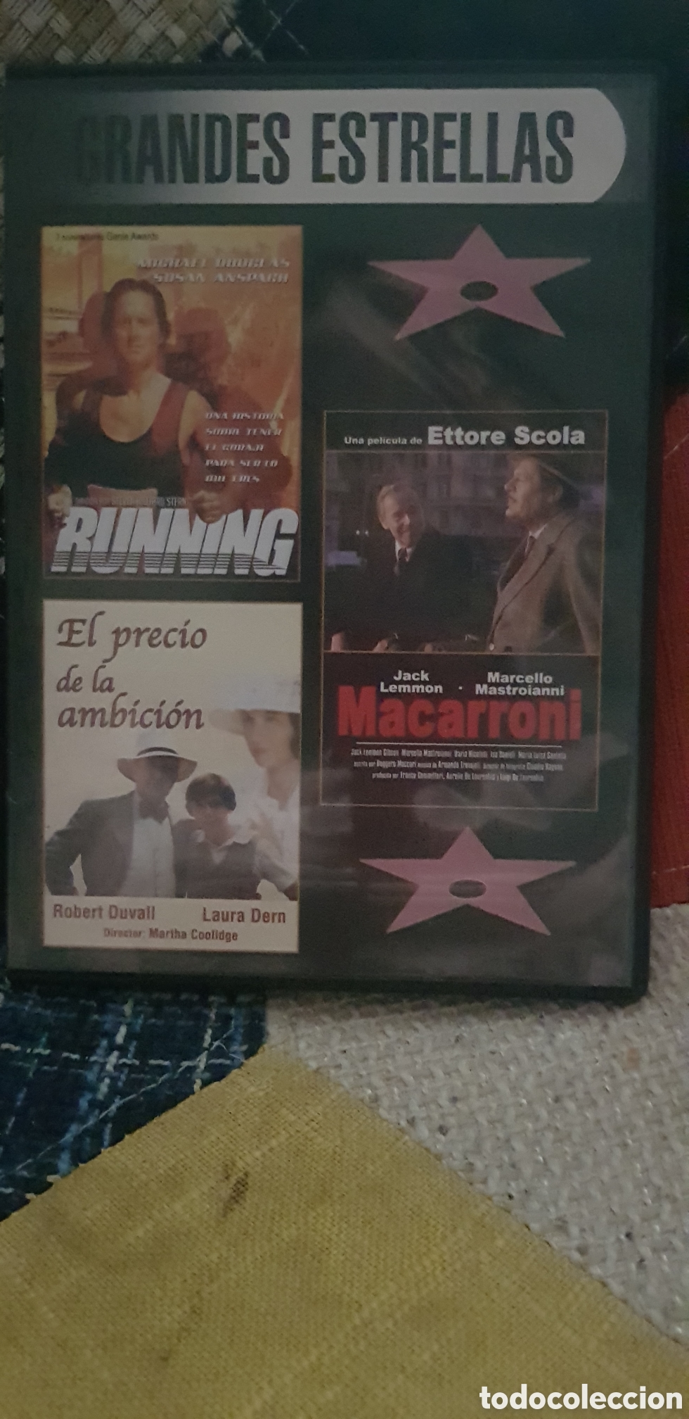 Cine: Dvd RUNNING/MACARRONI/EL PRECIO DE LA AMBICI&Oacute;N (Grandes Estrellas) (C1)