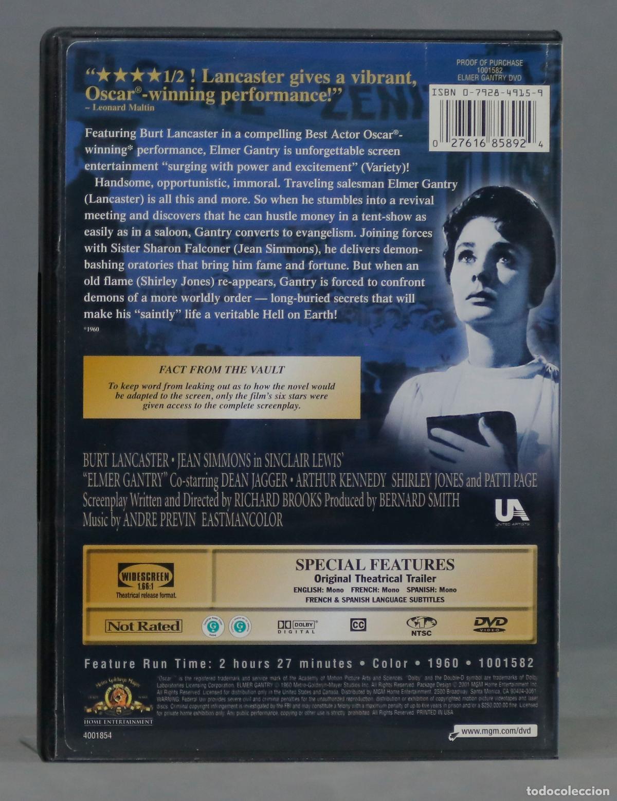 Cine: DVD. Elmer Gantry - Foto 2