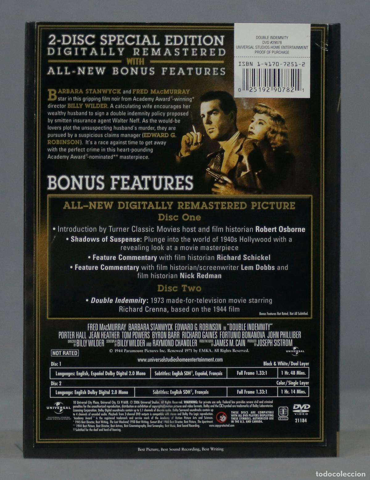 Cine: DVD. Double Indemnity - Foto 2