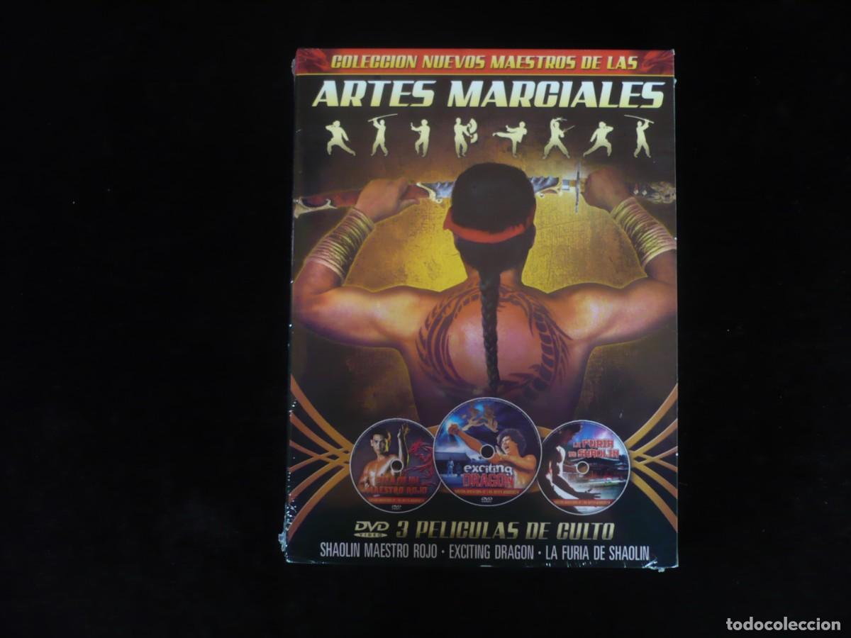 Cine: shaolin maestro rojo + exciting dragon + la furia de shaolin - dvd nuevo precintado