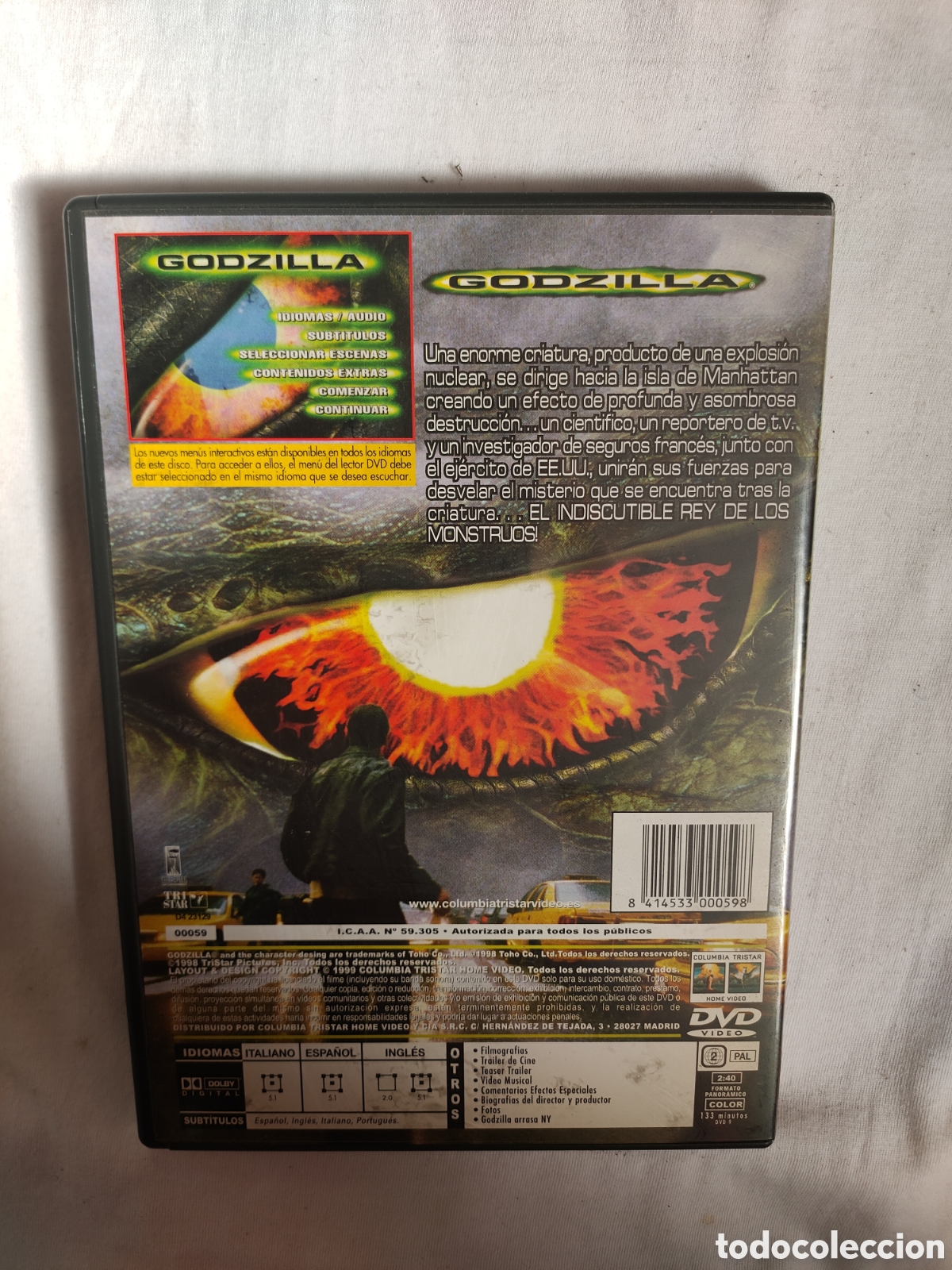 Cine: CND20 Godzilla DVD COMO NUEVO - Foto 2