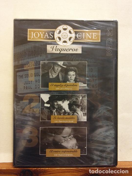 Cine: DVD. JOYAS DEL CINE. VAQUEROS. EL &Aacute;NGEL Y EL PISTOLERO. LA HORDA MALDITA. EL ROSTRO IMPENETRABLE