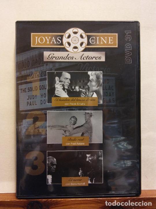 Cine: DVD. JOYAS DEL CINE. GRANDES ACTORES. EL HOMBRE DEL BRAZO DE ORO. BODA REAL. EL TERROR