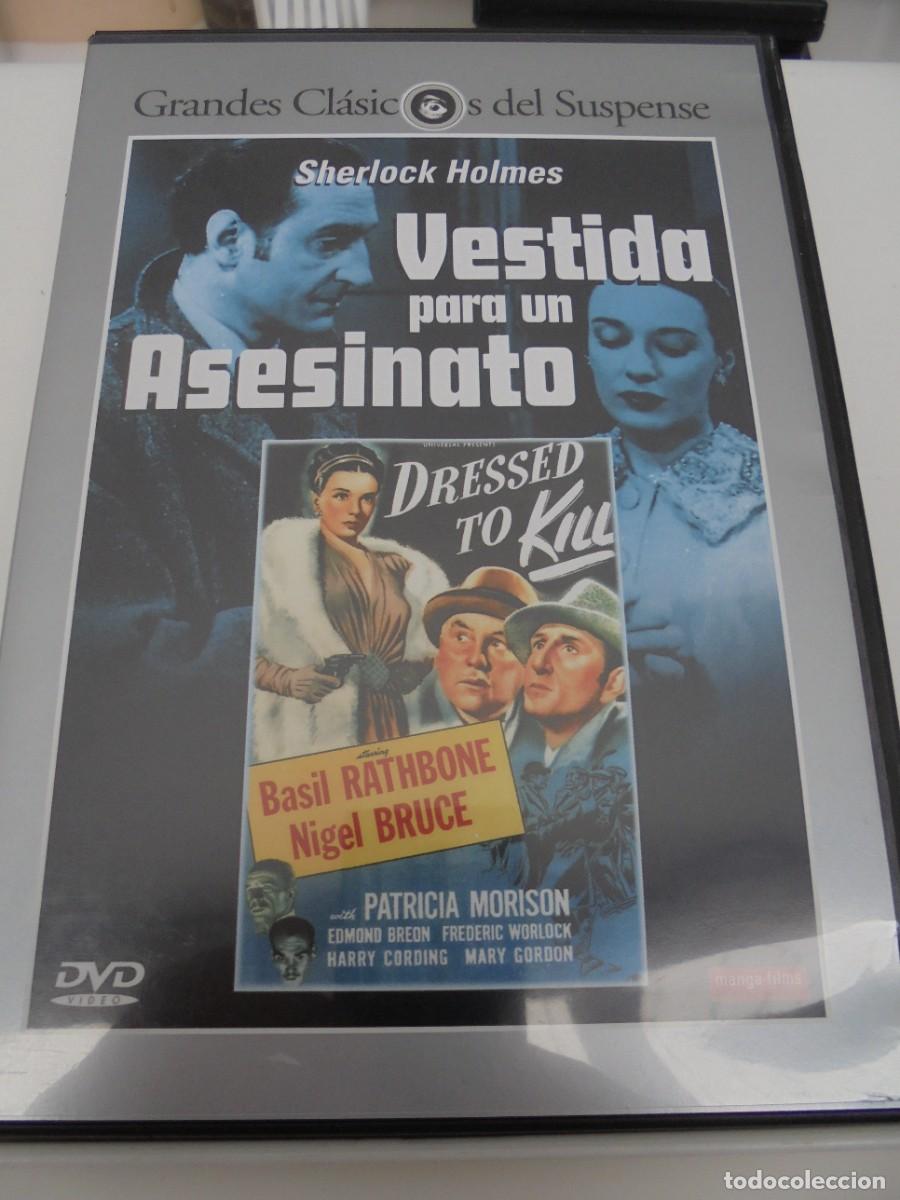 Cinema: VESTIDA PARA UN ASESINATO. SHERLOCK HOLMES. DVD DE LOS GRANDES CLASICOS DEL SUSPENSE, CON BASIL RATH