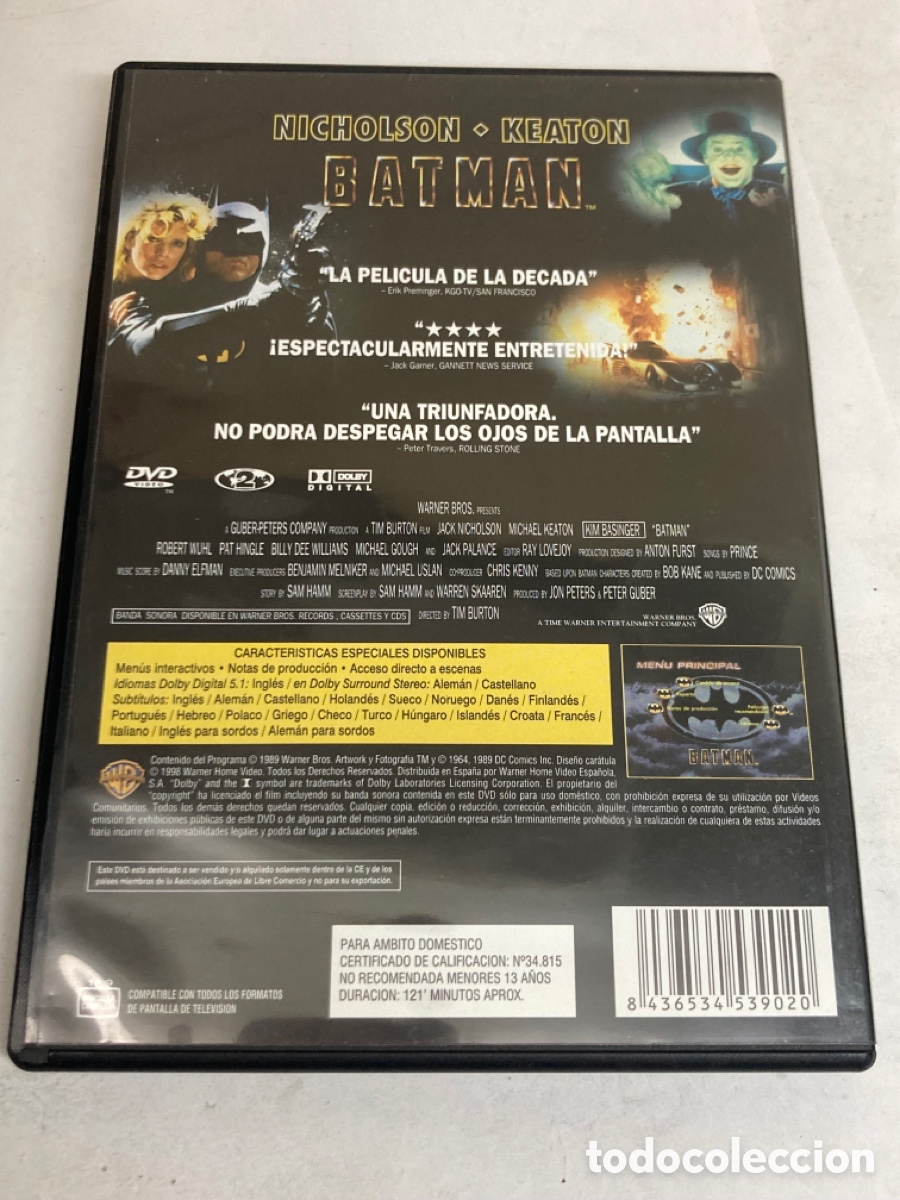 Cine: Pel&iacute;cula de Dvd Batman - Foto 2