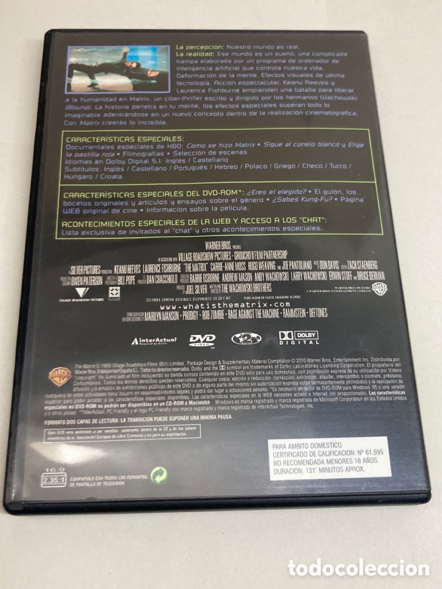 Cine: Pel&iacute;cula Dvd Matrix - Foto 2