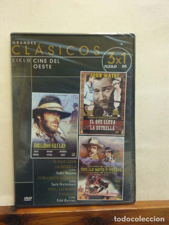 Kino: DVD. EL QUE LLEVA LA ESTRELLA. FORAJIDOS SALVAJES. VOY.. LO MATO Y VUELVO