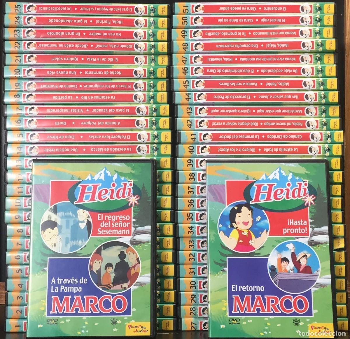 Cine: DVD,S COLECCION COMPLETA &rdquo;HEIDI Y MARCO&rdquo; PLANETA JUNIOR