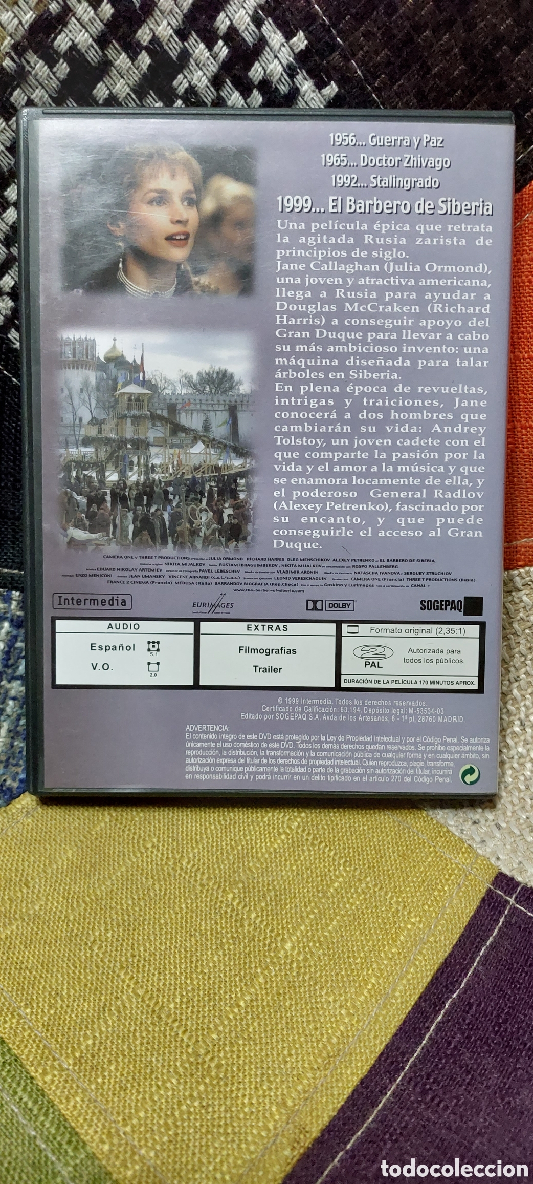 Cine: DVD El Barbero de Siberia (Julia Ormond) - Foto 2