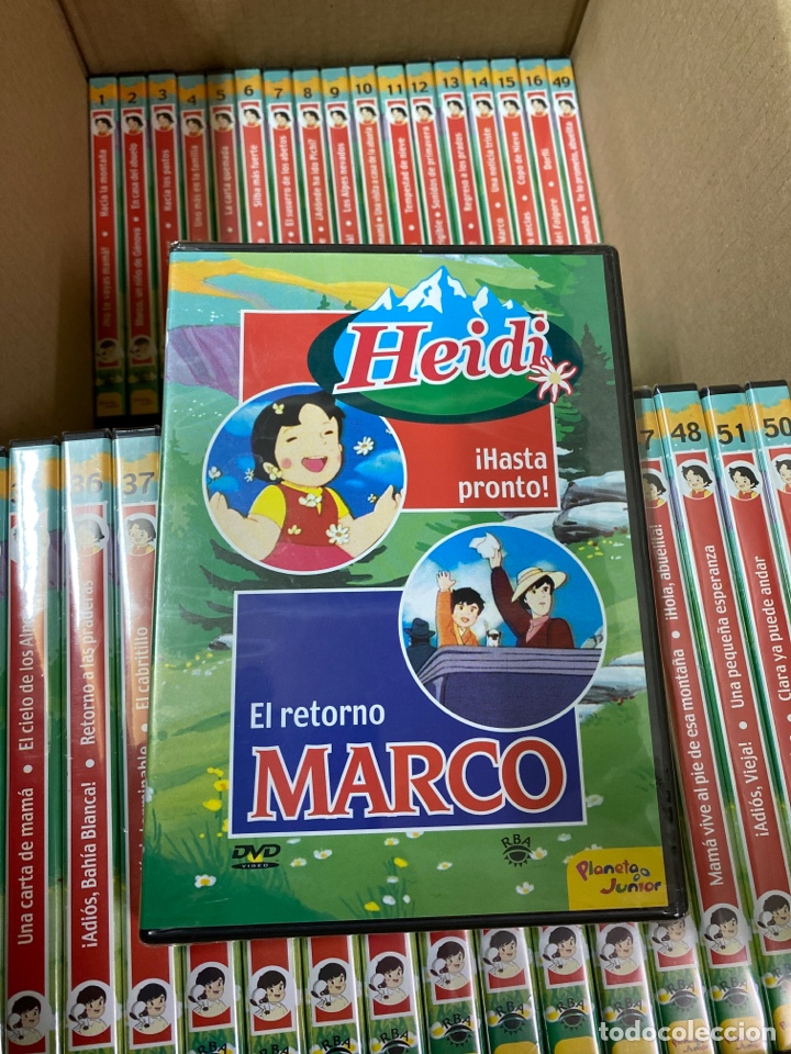 Cine: DVD HEIDI Y MARCO, SERIE COMPLETA DE 52 DVD. PLANETA JUNIOR. PRECINTADA excepto 1, 2, 3, 11, 20 y 44