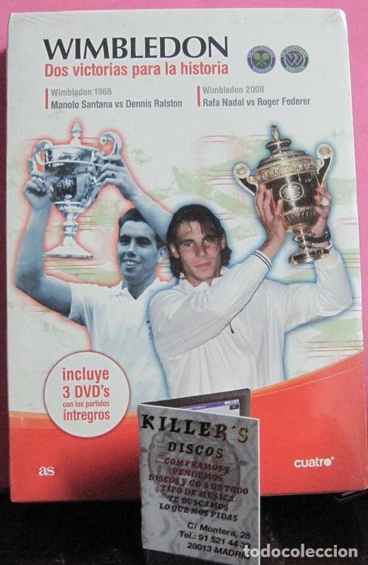 Cine: Box Caja 3 Dvd Tenis final de Wimbledon NADAL vs FEDERER , SANTANA vs RALSTON - PRECINTADA