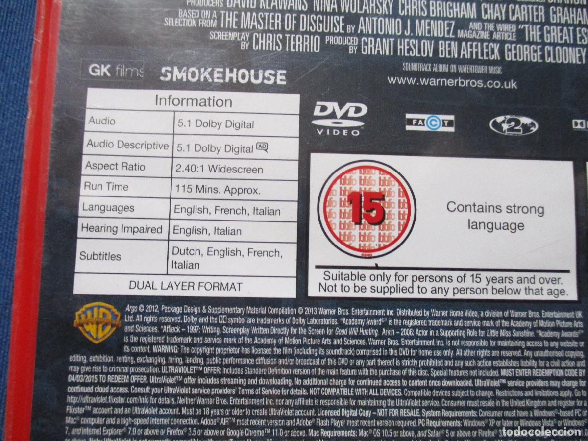 Cine: DVD - ARGO &middot; VERSI&Oacute;N ORIGINAL EN INGL&Eacute;S - Foto 3