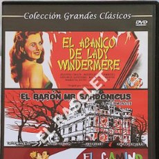 Cine: CINE PELICULA EN DVD -EL ABANICO DE LADY WINDERMERE - EL BARÓN MR. SARDONICUS - EL CAMINO FELIZ. Lote 395804389