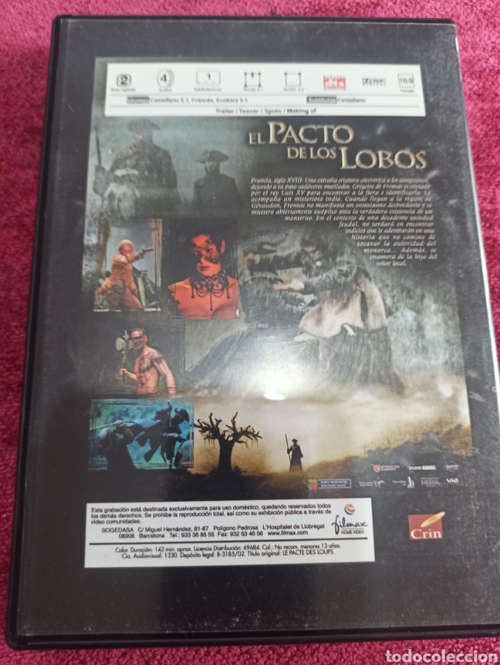Cine: El Pacto de los Lobos DVD - Foto 2