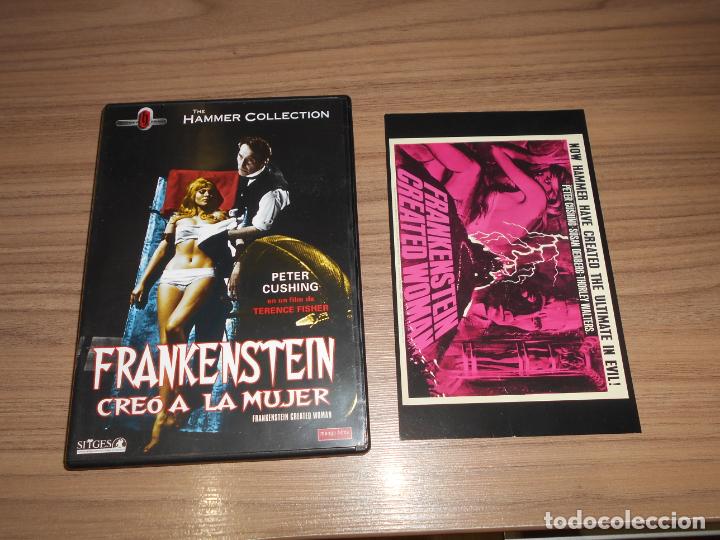 Cine: FRANKENSTEIN CREO a La MUJER DVD + POSTAL Selecion Escenas TERENCE FISHER Peter Cushing COMO NUEVA