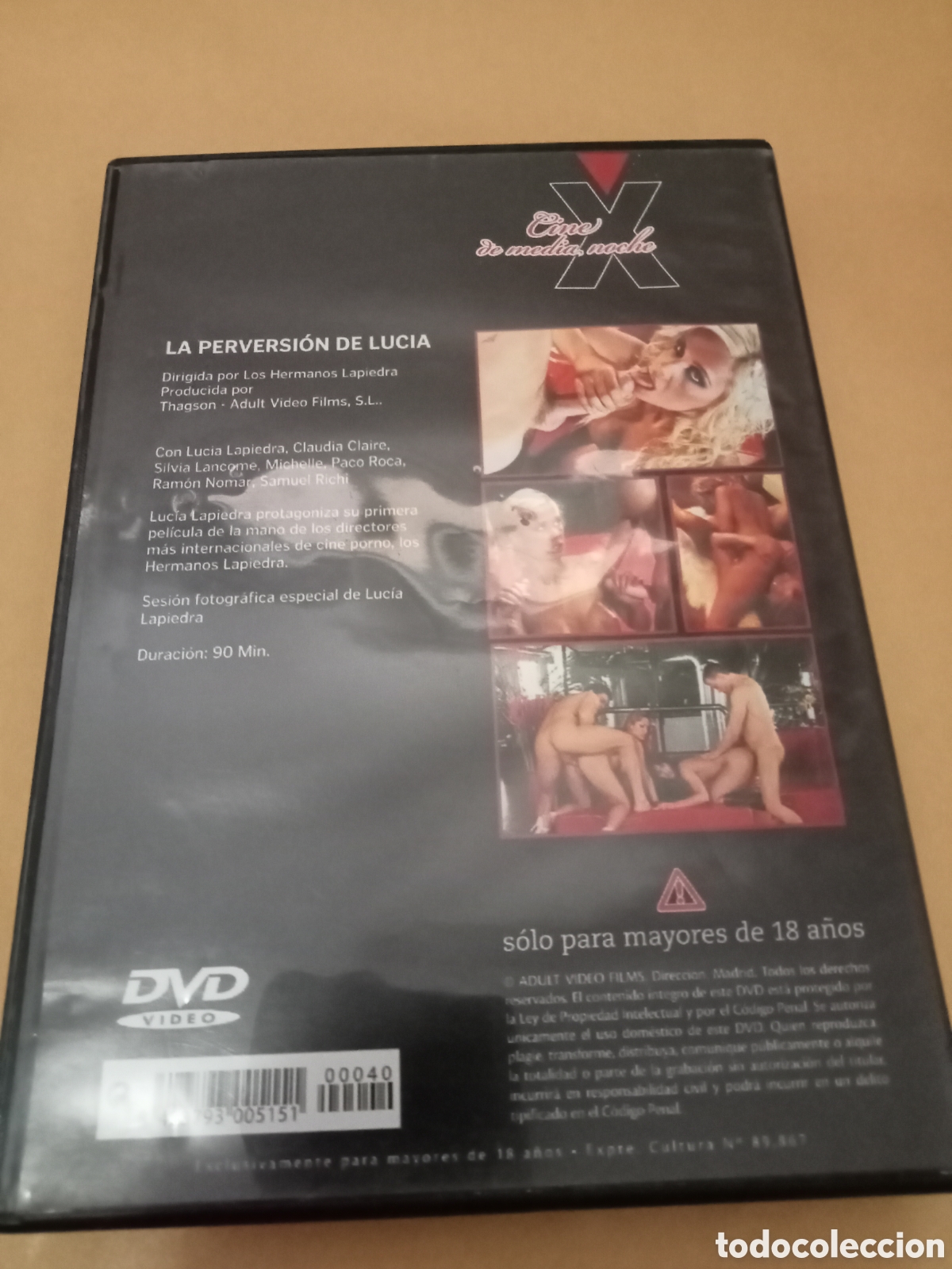 Dvd. La perversión de Lucía. Con la inteligente y bellísima Lucía Lapiedra.