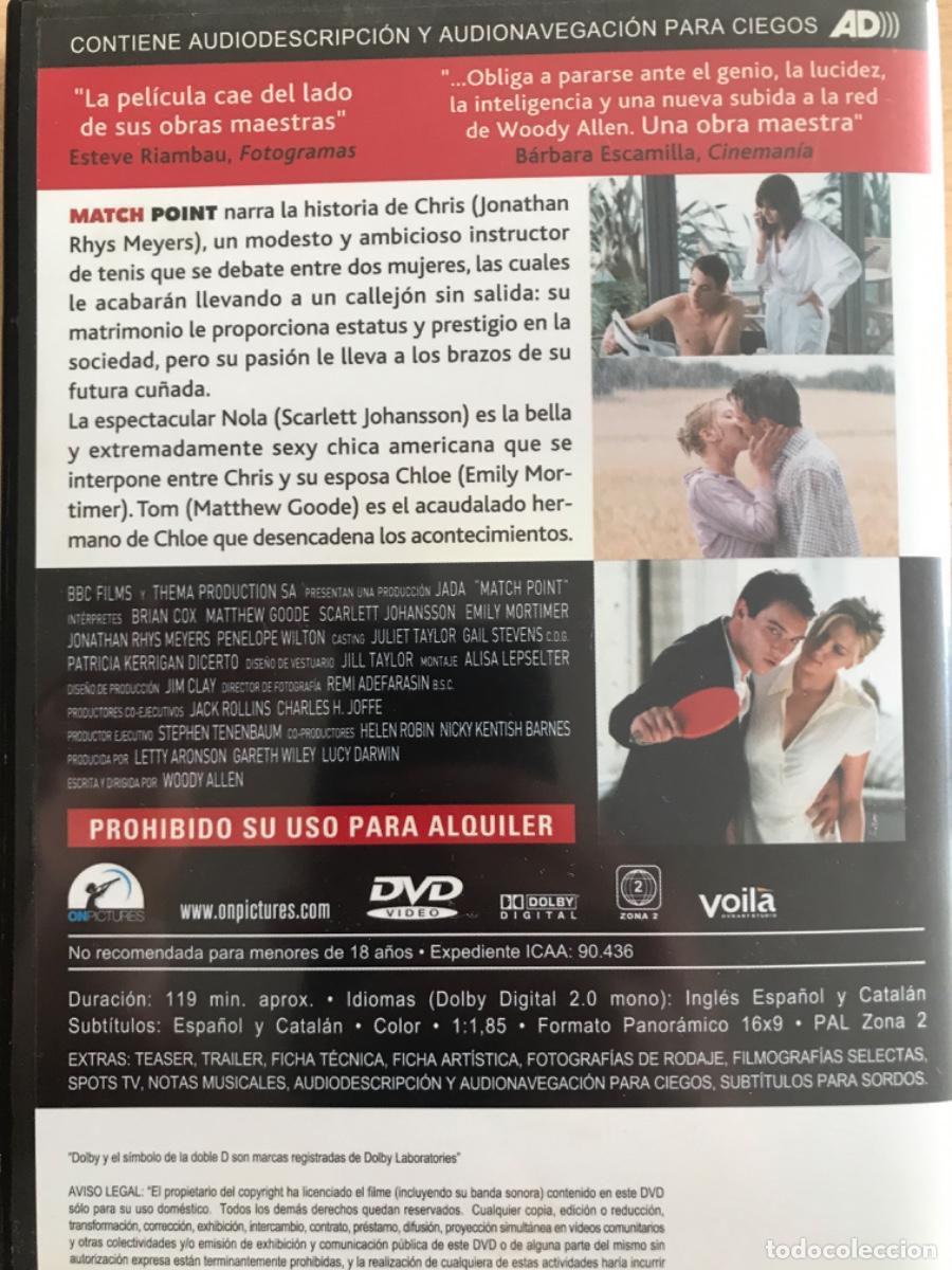Cine: DVD. Match Point. Cox, Goode... - Foto 3