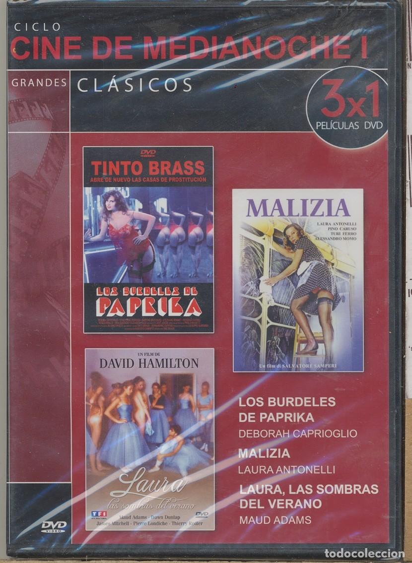 3 X 1 - MALIZIA + LOS BURDELES DE PAPRIKA + LAURA DVD- TRES HISTORIAS PARA  ANTES DE ACOSTARSE.