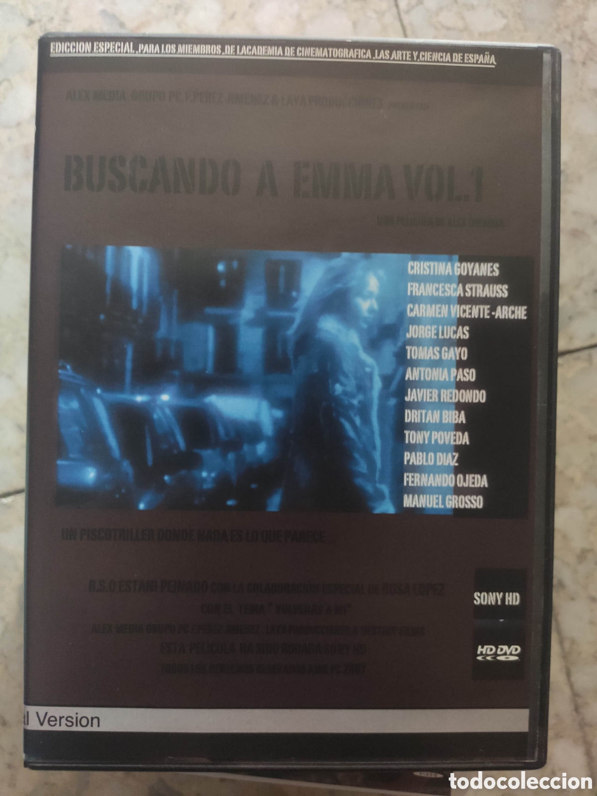 Cinema: DVD BUSCANDO A EMMA. ALEX QUIROGA. EDICION MIEMBROS DE LA ACADEMIA
