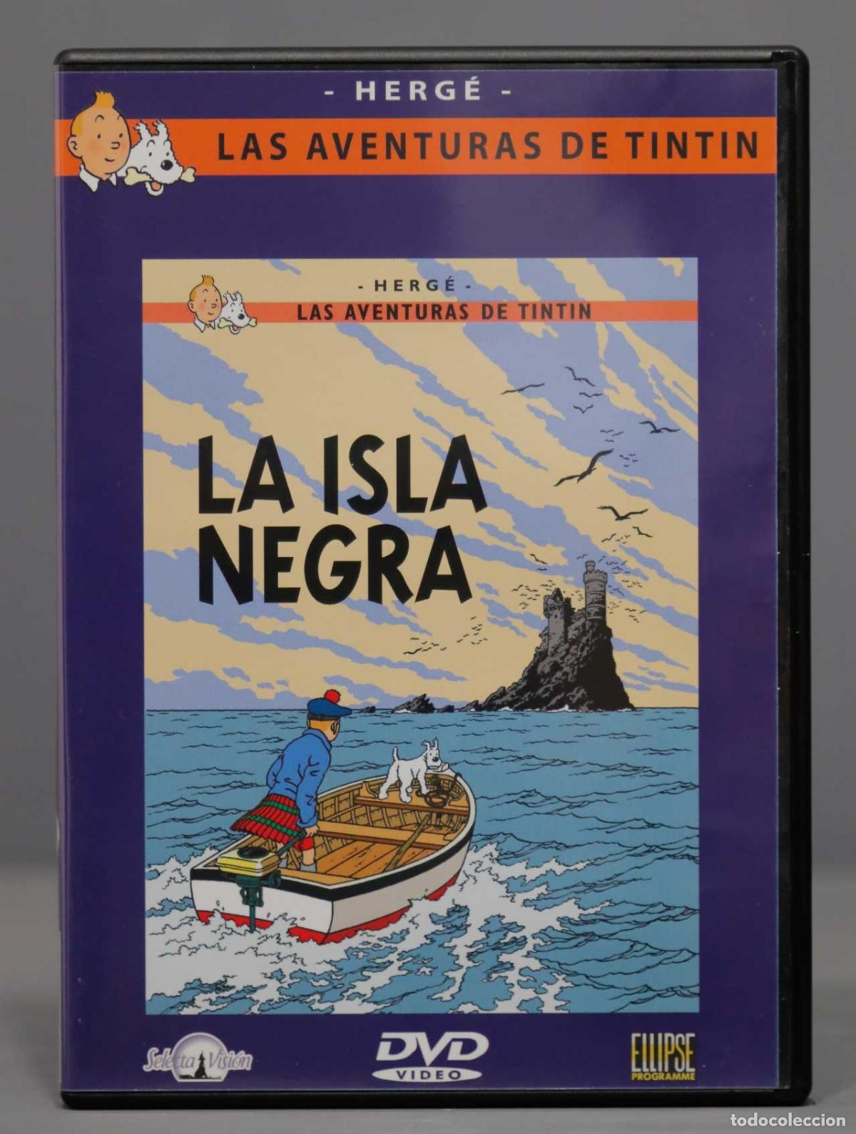Cine: DVD. Tintin La Isla Negra Herge Las Aventuras de Tintin. Region 2. Espa&ntilde;ol Ingles