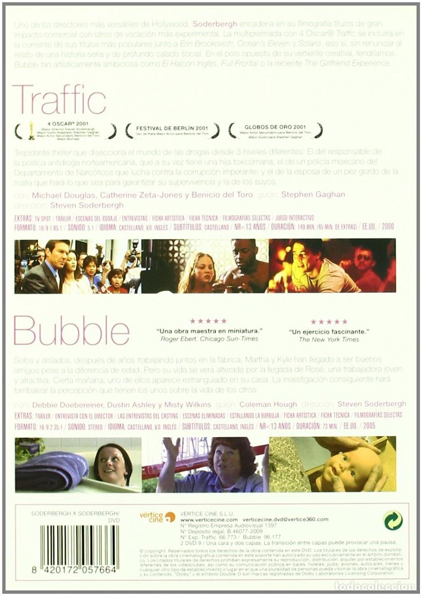 Cine: PACK 2DVD STEVEN SODERBERGH (TRAFFIC + BUBBLE) - DVD NUEVO Y PRECINTADO - Foto 2