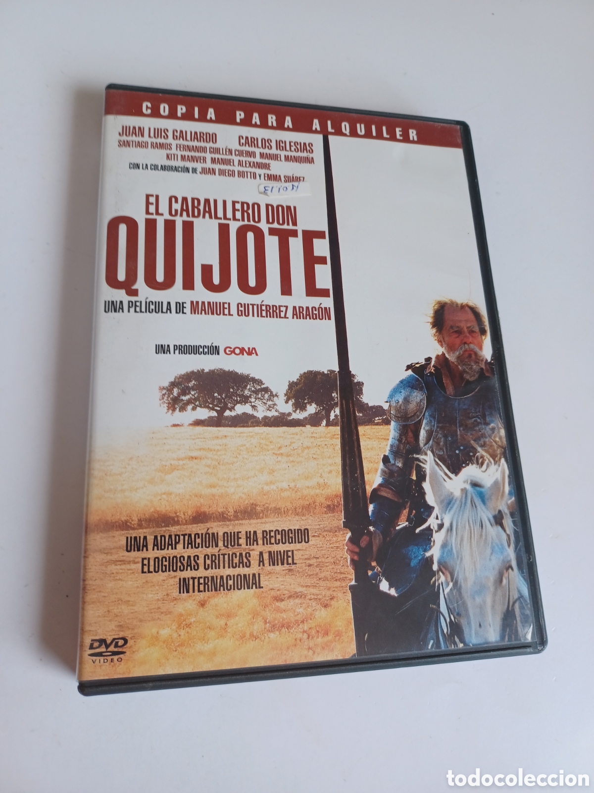 Cine: V155 El caballero con Quijote - DVD PROCEDENTE VIDEOCLUB