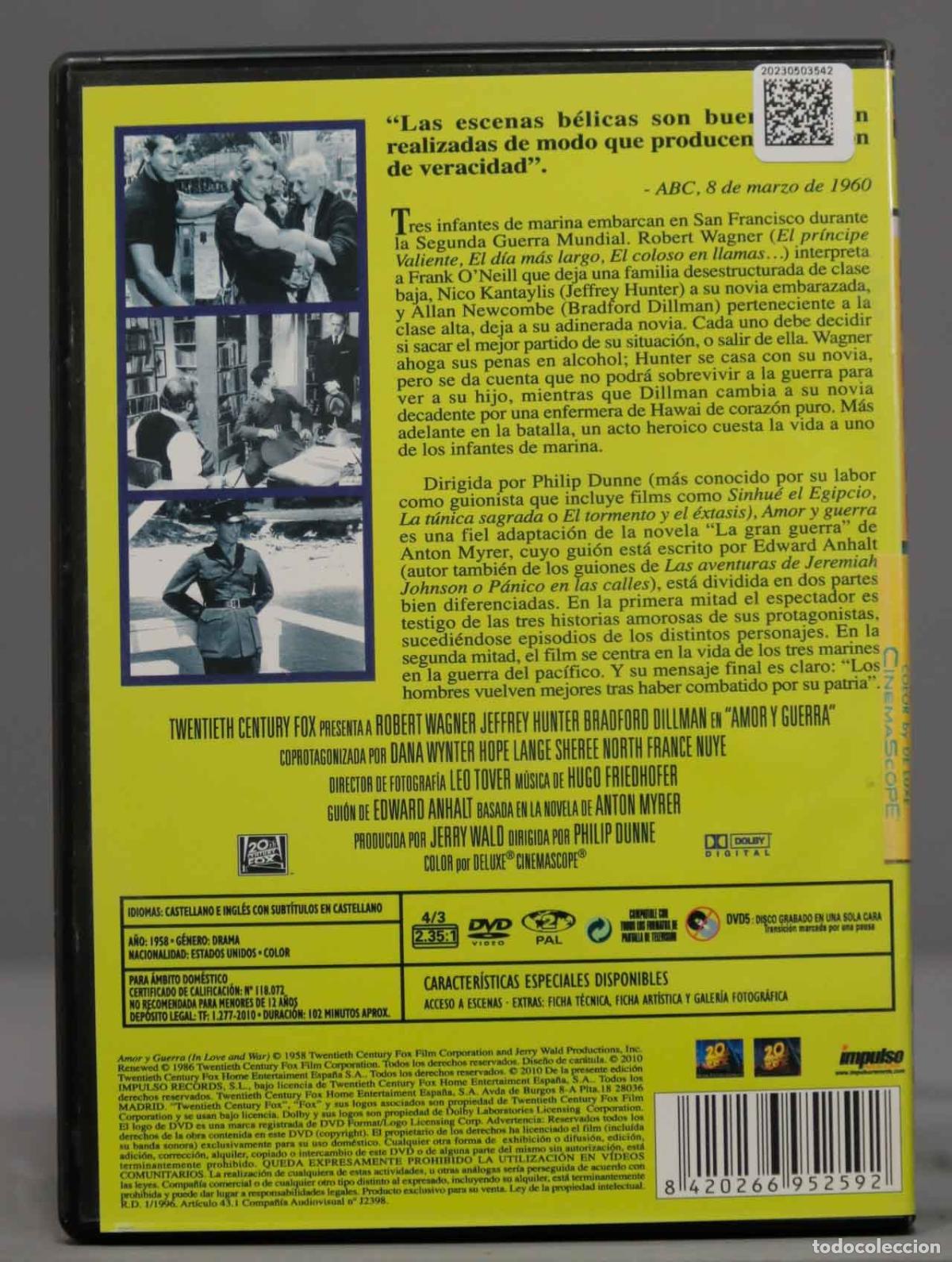 Cine: DVD. AMOR Y GUERRA - Foto 2
