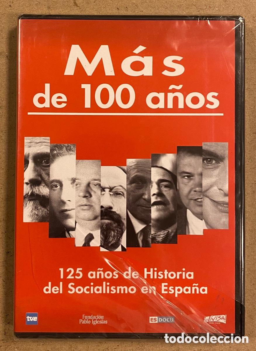 Cinema: M&Aacute;S DE 100 A&Ntilde;OS (125 A&Ntilde;OS DE HISTORIA DEL SOCIALISMO EN ESPA&Ntilde;A). DVD HISTORIA DEL PSOE. CON PRECINTO