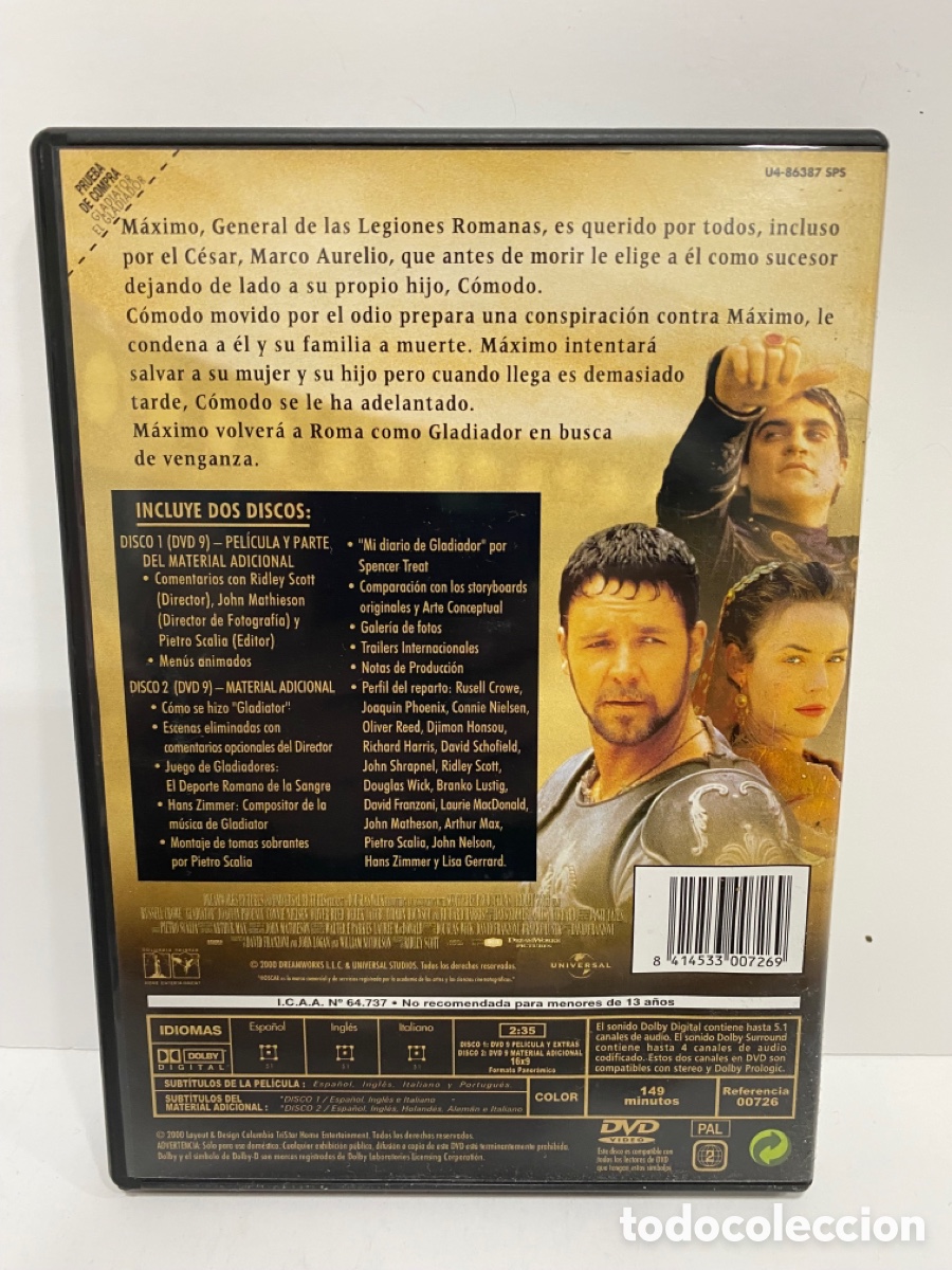 Cine: Gladiator (2xDVD) Ridley Scott - Foto 2