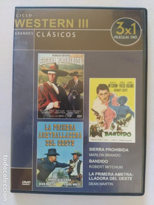 Kino: DVD SIERRA PROHIBIDA / BANDIDO / LA PRIMERA AMETRALLADORA... - CICLO WESTERN III - CAJA SLIM (AW)