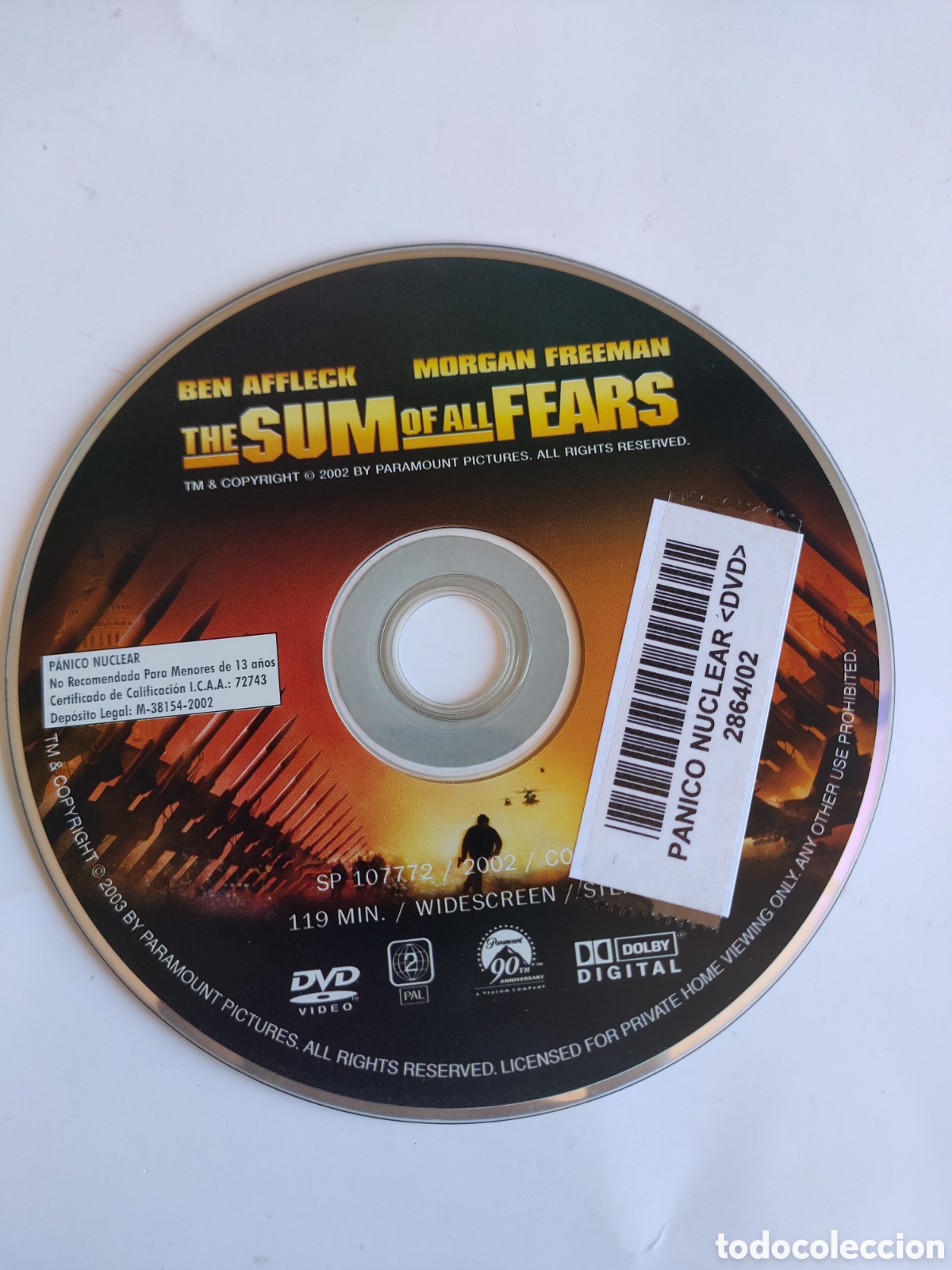 Cinema: SD376 p&aacute;nico nuclear SOLO DISCO DVD