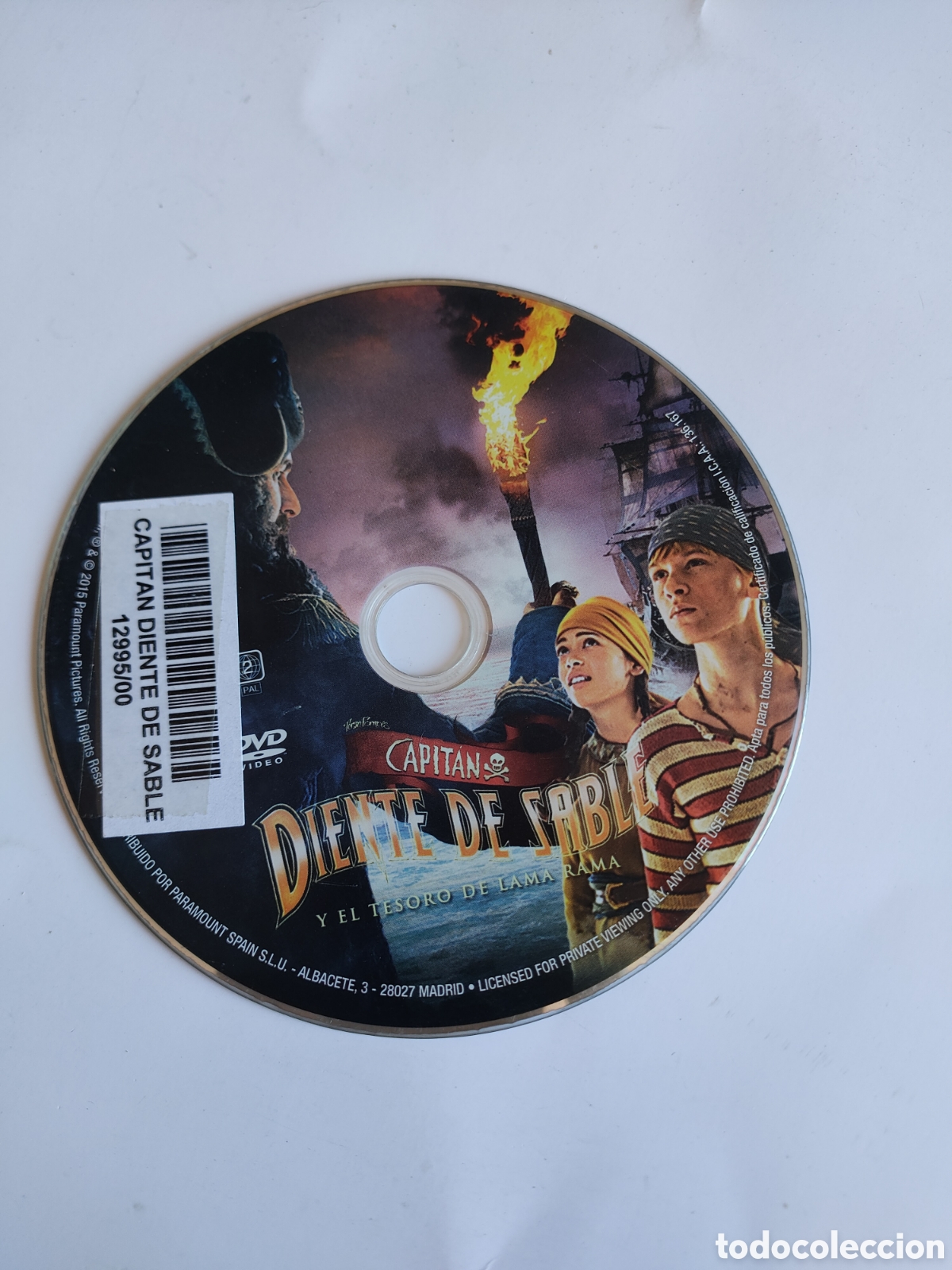 Cine: SD579 capit&aacute;n dientes de sable SOLO DISCO DVD