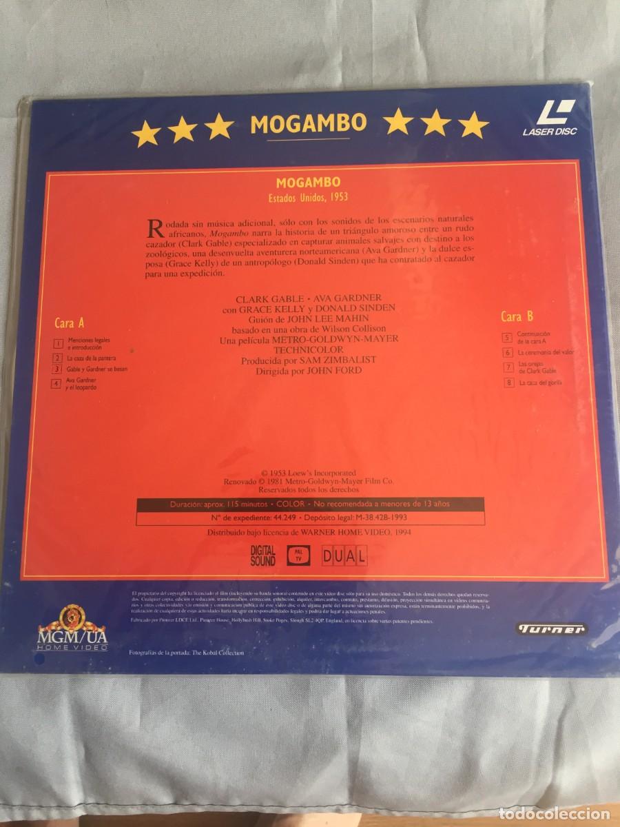 Cine: MOGAMBO. CLARK GABLE. LASER DISC - Foto 2