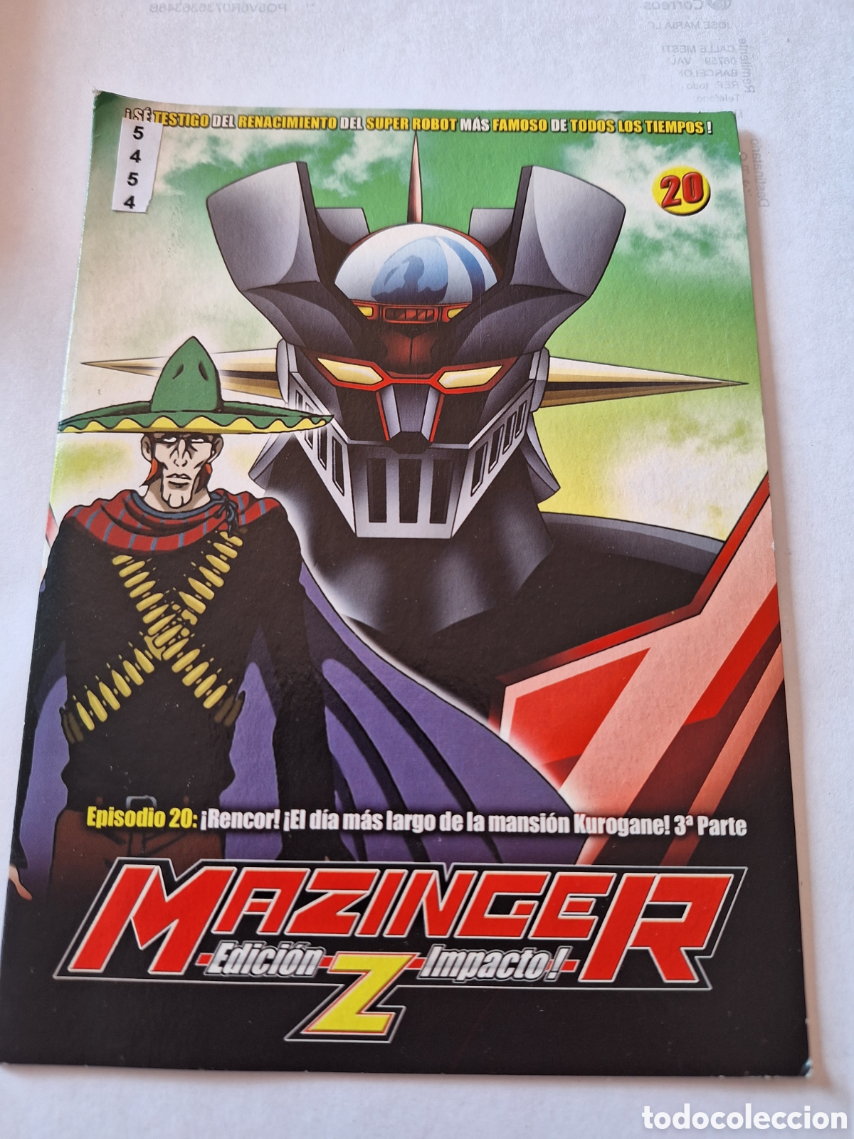 Cine: CNT5454 mazinger z vol.20 DVD EDICION CARTON