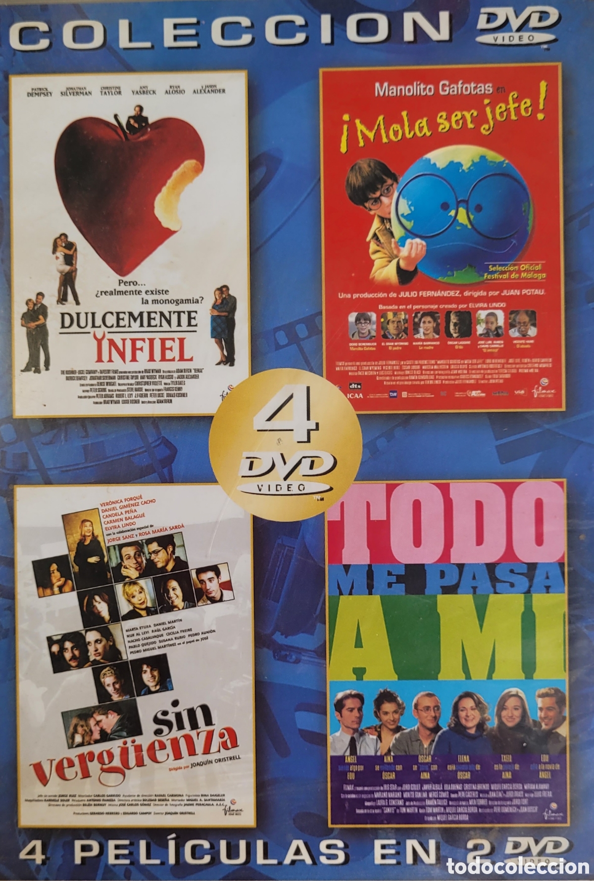 Cinema: COLECION 4 PELICULAS EN 2 DVDS. DULCEMENTE INFIEL, MOLA SER JEFE, SIN VERGUENZA Y TODO ME PASA A MI
