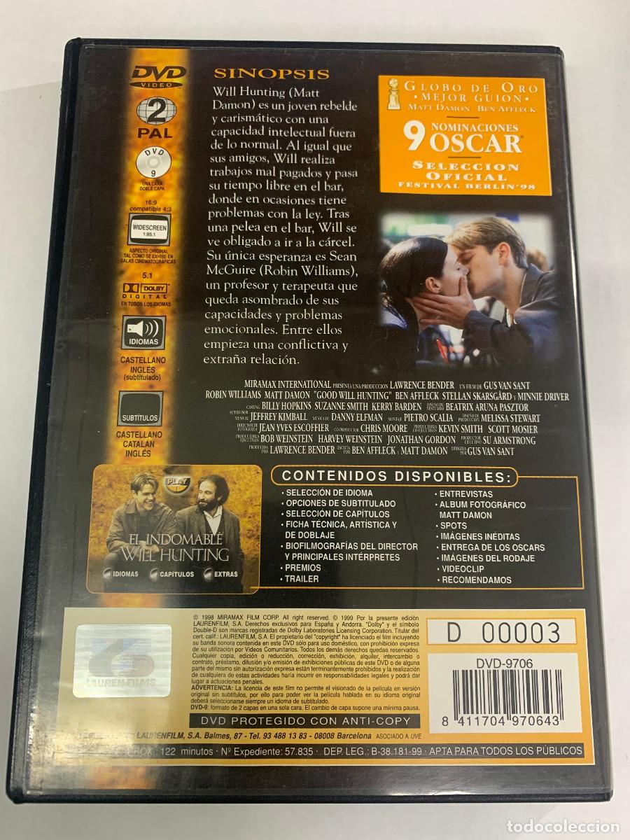 Cine: EL INDOMABLE WILL HUNTING - DVD - Foto 2