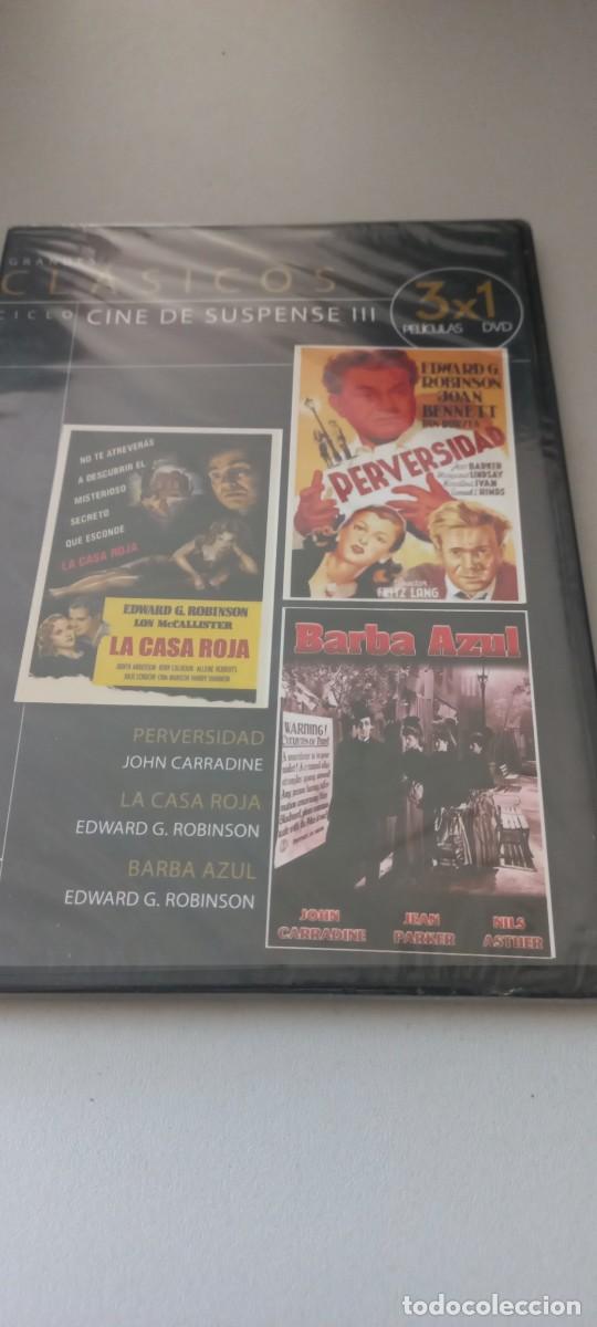 Cine: Pel&iacute;cula dvd slim Perversidad, La casa roja y Barba azul